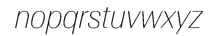 AntarcticaVAR CondensedThinItalicContrast Instance Font LOWERCASE