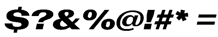AntarcticaVAR ExpandedBlackItalicContrast Instance Font OTHER CHARS