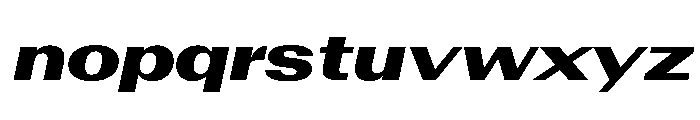 AntarcticaVAR ExpandedBlackItalicContrast Instance Font LOWERCASE