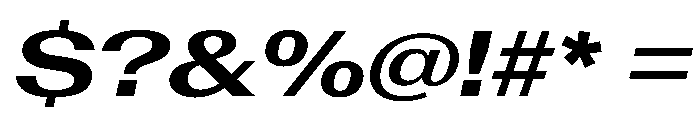 AntarcticaVAR ExpandedBoldItalicContrast Instance Font OTHER CHARS
