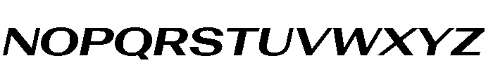 AntarcticaVAR ExpandedBoldItalicContrast Instance Font UPPERCASE