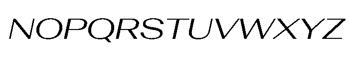 AntarcticaVAR ExpandedBookItalicContrast Instance Font UPPERCASE