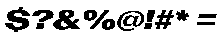 AntarcticaVAR ExpandedExtraBlackItalicContrast Instance Font OTHER CHARS