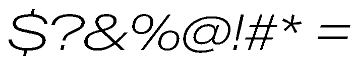 AntarcticaVAR ExpandedExtraLightItalic Instance Font OTHER CHARS
