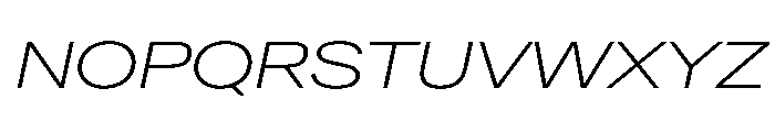 AntarcticaVAR ExpandedExtraLightItalic Instance Font UPPERCASE