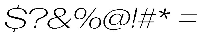 AntarcticaVAR ExpandedExtraLightItalicContrast Instance Font OTHER CHARS