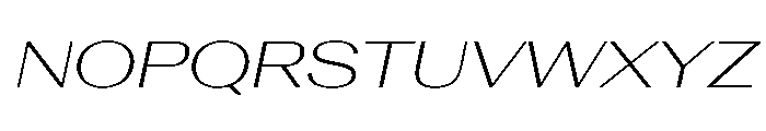AntarcticaVAR ExpandedExtraLightItalicContrast Instance Font UPPERCASE