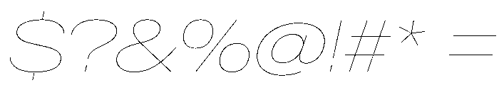 AntarcticaVAR ExpandedHairlineItalic Instance Font OTHER CHARS