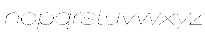 AntarcticaVAR ExpandedHairlineItalicContrast Instance Font LOWERCASE