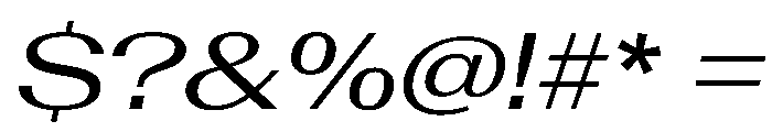 AntarcticaVAR ExpandedItalicContrast Instance Font OTHER CHARS