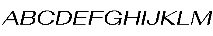 AntarcticaVAR ExpandedItalicContrast Instance Font UPPERCASE