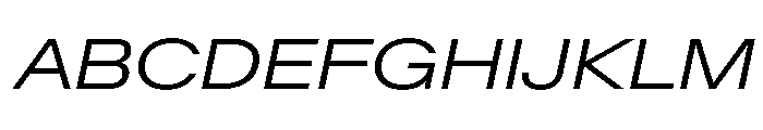 AntarcticaVAR ExpandedLightItalic Instance Font UPPERCASE