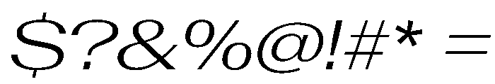 AntarcticaVAR ExpandedLightItalicContrast Instance Font OTHER CHARS