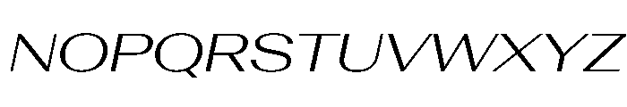 AntarcticaVAR ExpandedLightItalicContrast Instance Font UPPERCASE
