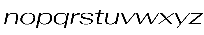 AntarcticaVAR ExpandedLightItalicContrast Instance Font LOWERCASE