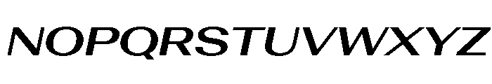 AntarcticaVAR ExpandedSemiBoldItalicContrast Instance Font UPPERCASE