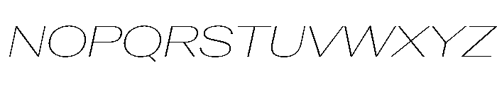 AntarcticaVAR ExpandedThinItalicContrast Instance Font UPPERCASE