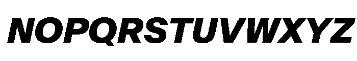 AntarcticaVAR ExtraBoldItalic Instance Font UPPERCASE