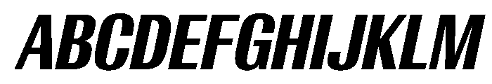 AntarcticaVAR ExtraCondensedBoldItalicContrast Instance Font UPPERCASE