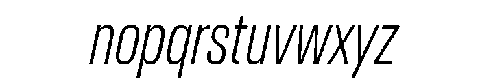 AntarcticaVAR ExtraCondensedExtraLightItalic Instance Font LOWERCASE
