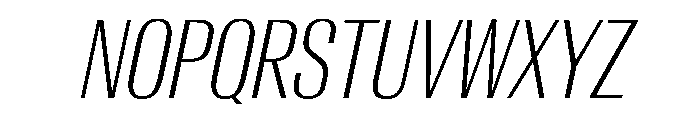 AntarcticaVAR ExtraCondensedExtraLightItalicContrast Instance Font UPPERCASE