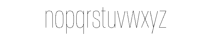 AntarcticaVAR ExtraCondensedHairline Instance Font LOWERCASE