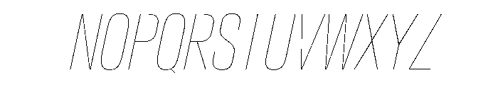 AntarcticaVAR ExtraCondensedHairlineItalic Instance Font UPPERCASE