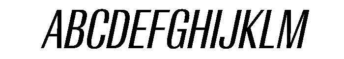 AntarcticaVAR ExtraCondensedItalicContrast Instance Font UPPERCASE