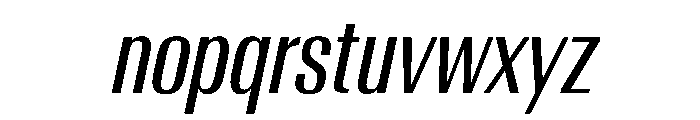 AntarcticaVAR ExtraCondensedItalicContrast Instance Font LOWERCASE