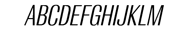 AntarcticaVAR ExtraCondensedLightItalicContrast Instance Font UPPERCASE