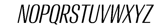 AntarcticaVAR ExtraCondensedLightItalicContrast Instance Font UPPERCASE