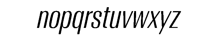 AntarcticaVAR ExtraCondensedLightItalicContrast Instance Font LOWERCASE