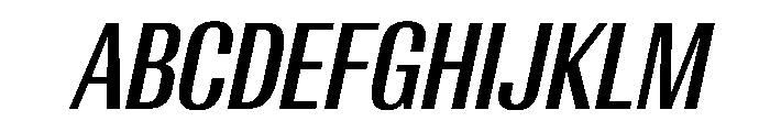 AntarcticaVAR ExtraCondensedMediumItalicContrast Instance Font UPPERCASE