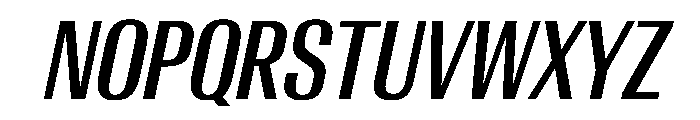 AntarcticaVAR ExtraCondensedMediumItalicContrast Instance Font UPPERCASE