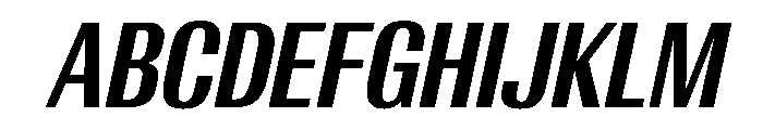 AntarcticaVAR ExtraCondensedSemiBoldItalicContrast Instance Font UPPERCASE