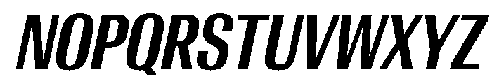 AntarcticaVAR ExtraCondensedSemiBoldItalicContrast Instance Font UPPERCASE