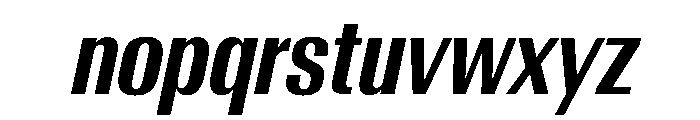 AntarcticaVAR ExtraCondensedSemiBoldItalicContrast Instance Font LOWERCASE