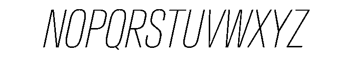 AntarcticaVAR ExtraCondensedThinItalic Instance Font UPPERCASE