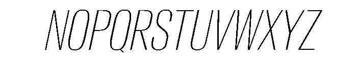AntarcticaVAR ExtraCondensedThinItalicContrast Instance Font UPPERCASE