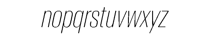 AntarcticaVAR ExtraCondensedThinItalicContrast Instance Font LOWERCASE