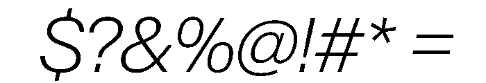 AntarcticaVAR ExtraLightItalic Instance Font OTHER CHARS