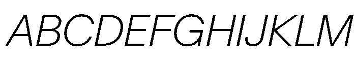 AntarcticaVAR ExtraLightItalic Instance Font UPPERCASE