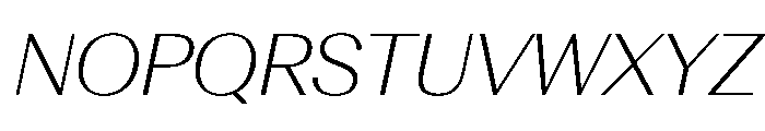 AntarcticaVAR ExtraLightItalicContrast Instance Font UPPERCASE