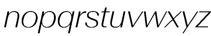 AntarcticaVAR ExtraLightItalicContrast Instance Font LOWERCASE
