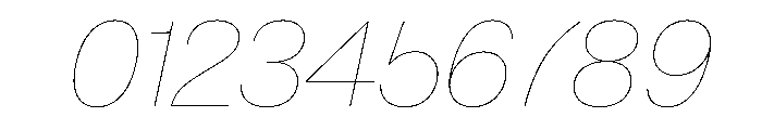 AntarcticaVAR HairlineItalic Instance Font OTHER CHARS