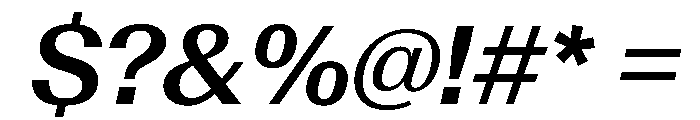 AntarcticaVAR SemiBoldItalicContrast Instance Font OTHER CHARS