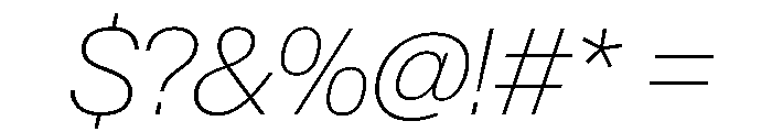 AntarcticaVAR ThinItalic Instance Font OTHER CHARS