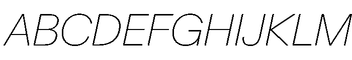 AntarcticaVAR ThinItalic Instance Font UPPERCASE