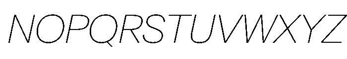 AntarcticaVAR ThinItalic Instance Font UPPERCASE