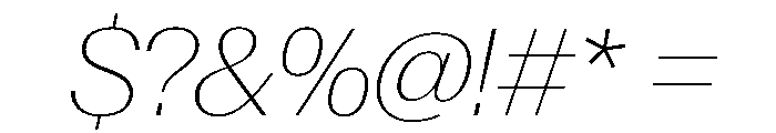 AntarcticaVAR ThinItalicContrast Instance Font OTHER CHARS
